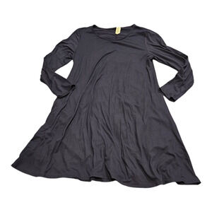 XL Black Long Sleeve Shirt Dress